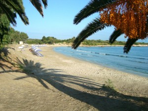 Strand von Agios Spiridon, Korfu, Griechenland, in der Nähe der Korfu Villa Mare e Monti, KorfuCorfu.de