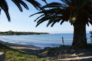 Strand von Agios Spiridon in der Nähe der Korfu Villa Sankt Nikolas Strandhaus, Agios Spiridon, KorfuCorfu.de
