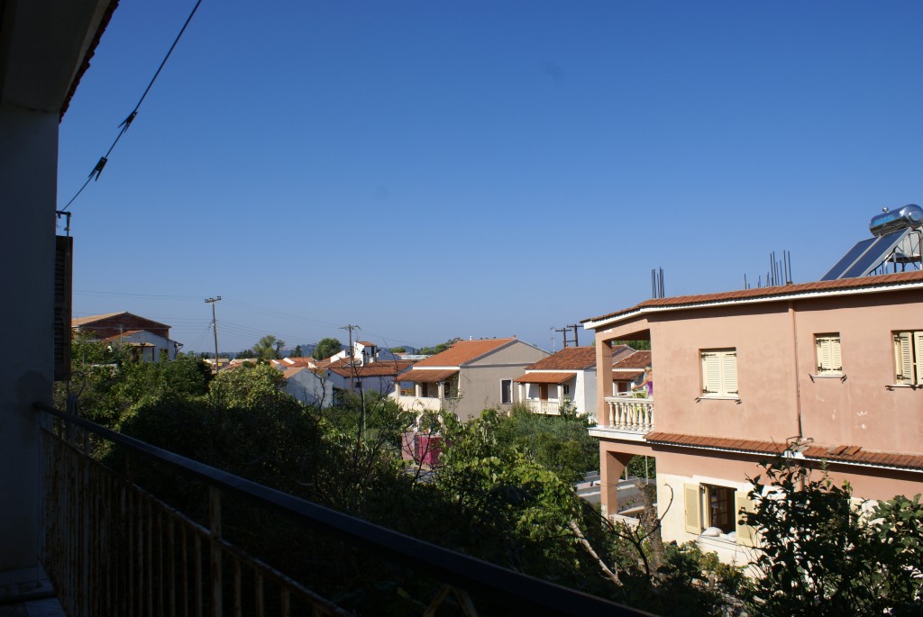 Blick hinunter nach Acharavi, Haus in Acharavi, Korfu, Griechenland